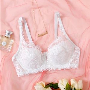 Floral Lace Push Up Bra
